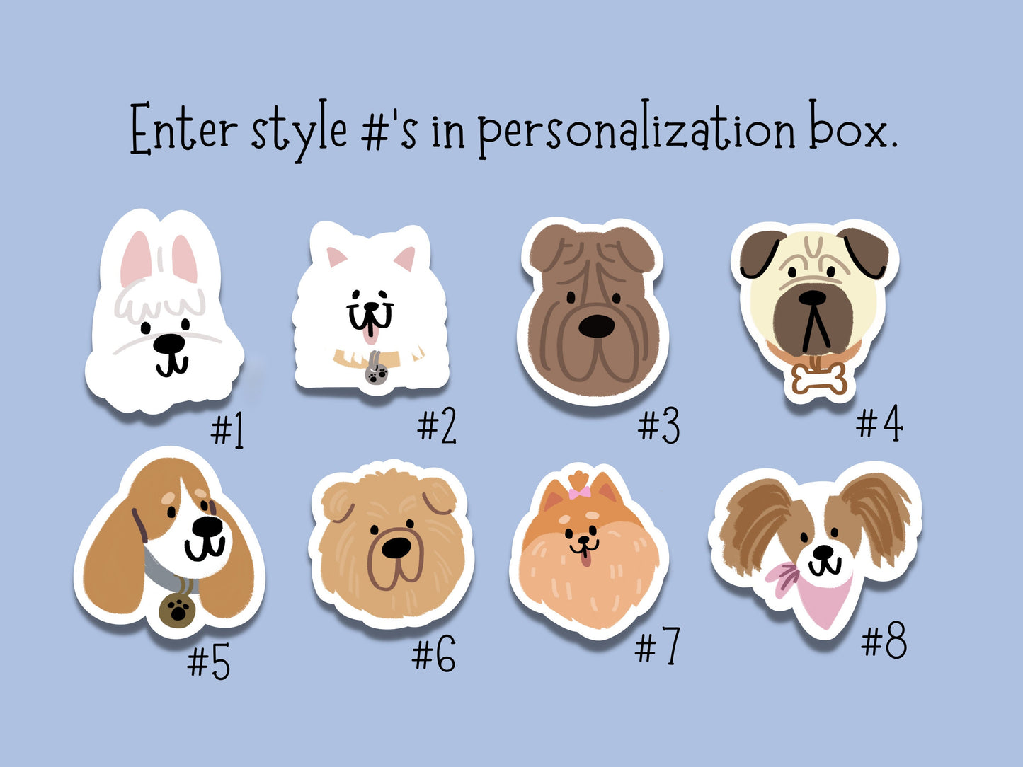 Mini Dog Stickers For Dog Lover Small Sticker