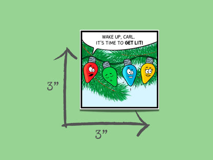 Christmas Light Sticker Christmas Cartoon