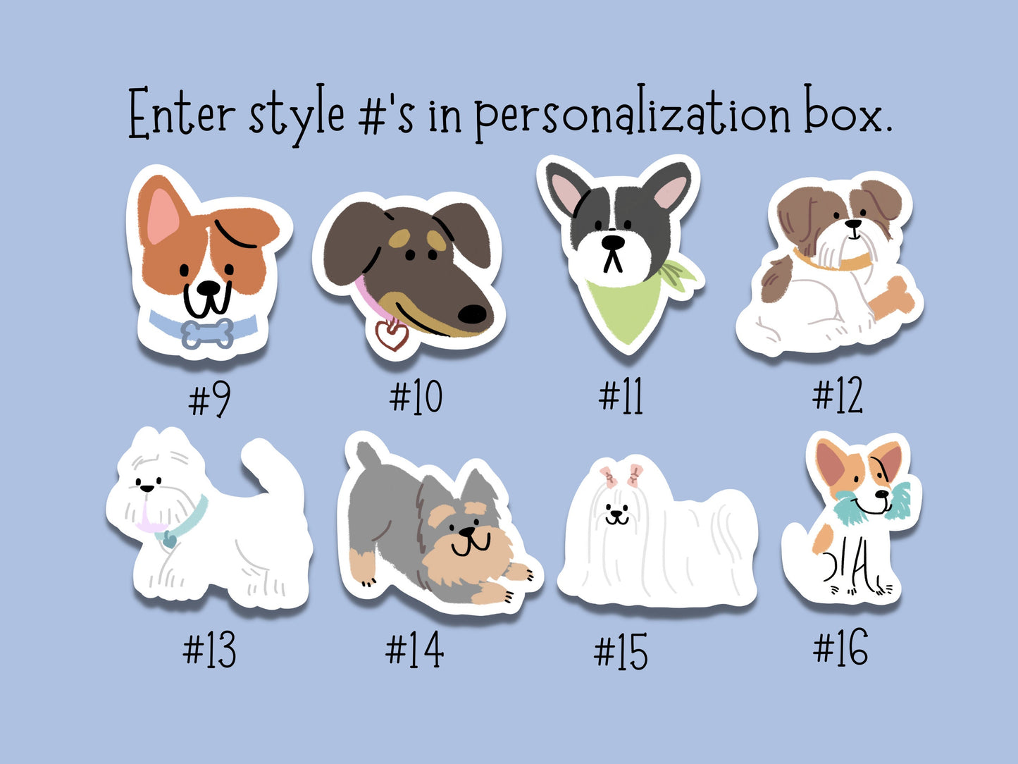 Mini Dog Stickers For Dog Lover Small Sticker