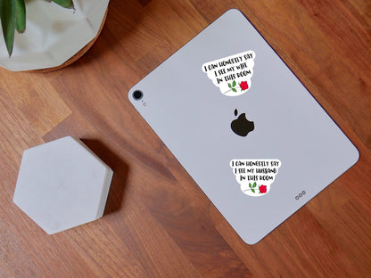 Bachelor Inspired Waterproof Vinyl Sticker • Husband Wife Gift • Reality TV Fan Decal • Funny Relationship Sticker