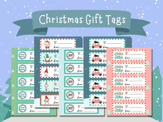 Christmas Gift Tags Present Labels for Gifts To And From
