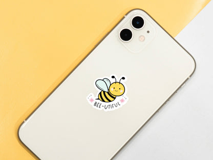Mini Bee Sticker Sheet • Waterproof Vinyl Bumble Bee Stickers • Cute Honey Bee Decals • Small Teacher Gift • Earth Day Stickers