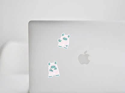Mini Yeti Sticker Sheet • Waterproof Vinyl Snowman Stickers • Funny Winter Cartoon Decals • Cute Cryptid Stickers • Laptop Water Bottle