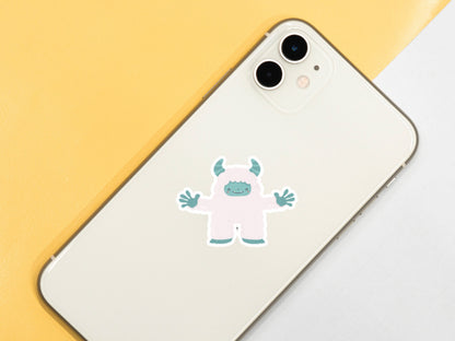 Mini Yeti Sticker Sheet • Waterproof Vinyl Snowman Stickers • Funny Winter Cartoon Decals • Cute Cryptid Stickers • Laptop Water Bottle
