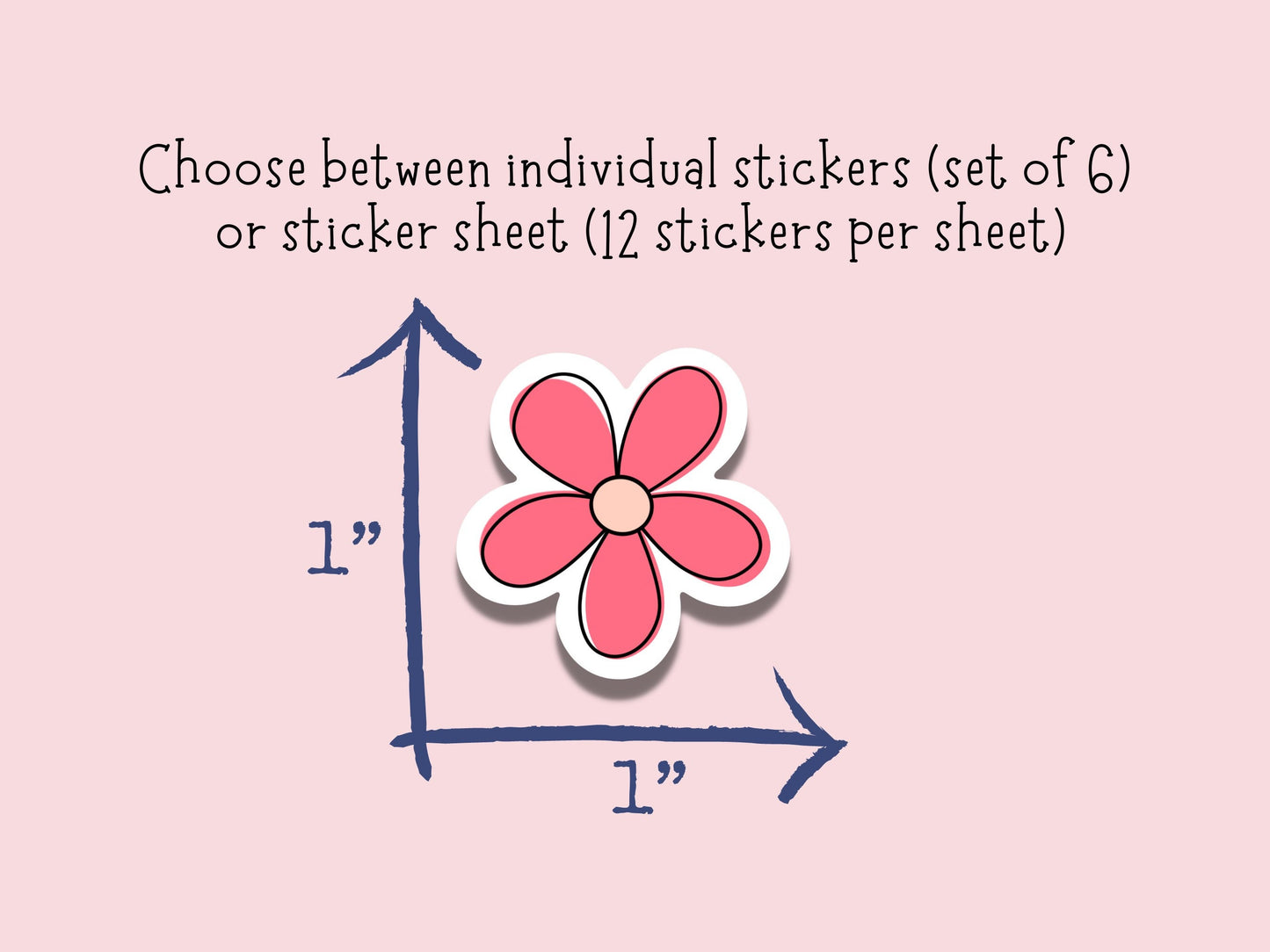 Mini Flower Sticker Sheets Small Sticker Cute Petite Colorful Flowers