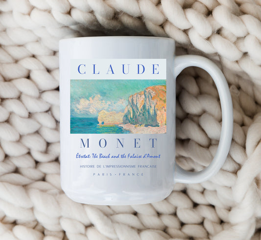 Claude Monet Mug The Beach and the Falaise d’Amont Coffee Cup