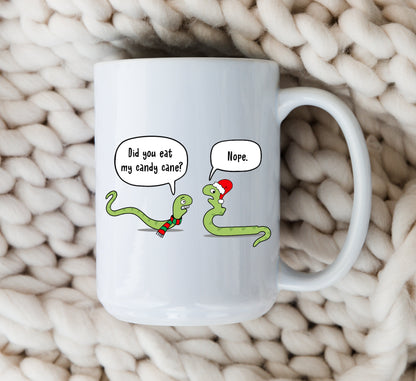 Christmas Candy Cane Mug Holiday Cartoon