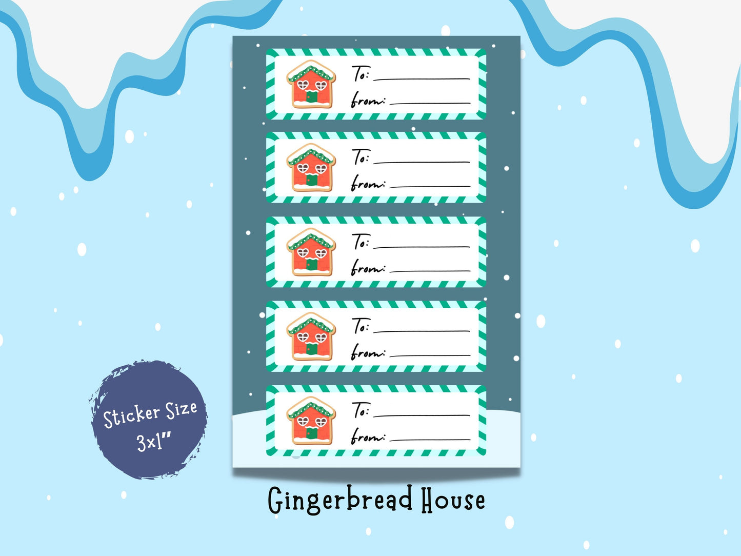 Christmas Gift Tags Present Labels for Gifts To And From