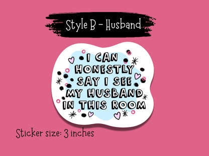 The Bachelor Sticker Husband Wife Mr Mrs