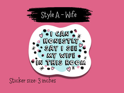 The Bachelor Sticker Husband Wife Mr Mrs