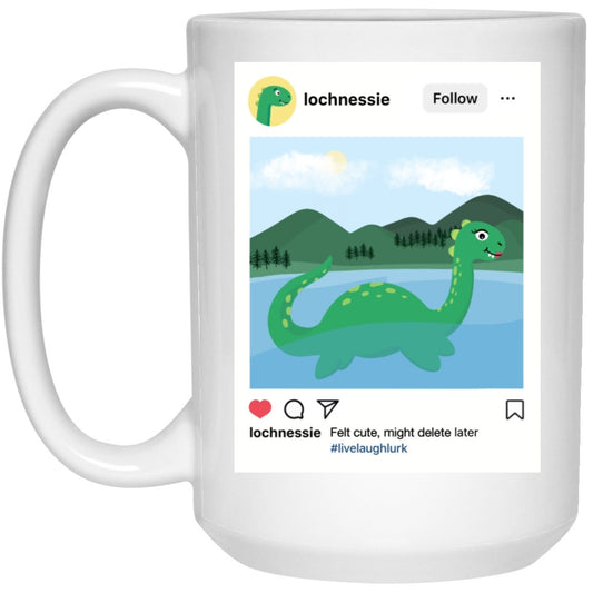 Nessie Instagram Post Mug Funny Loch Ness Monster Coffee Cup
