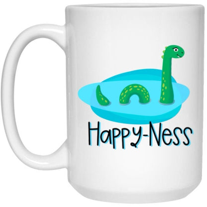 Happy Ness Mug Loch Ness Monster Coffee Cup Cryptid Nessie