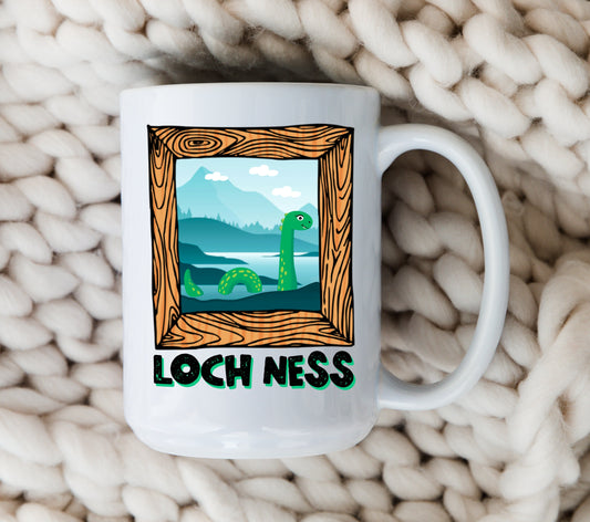 Loch Ness Portrait Mug Nessie Coffee Cup Loch Ness Monster Cartoon