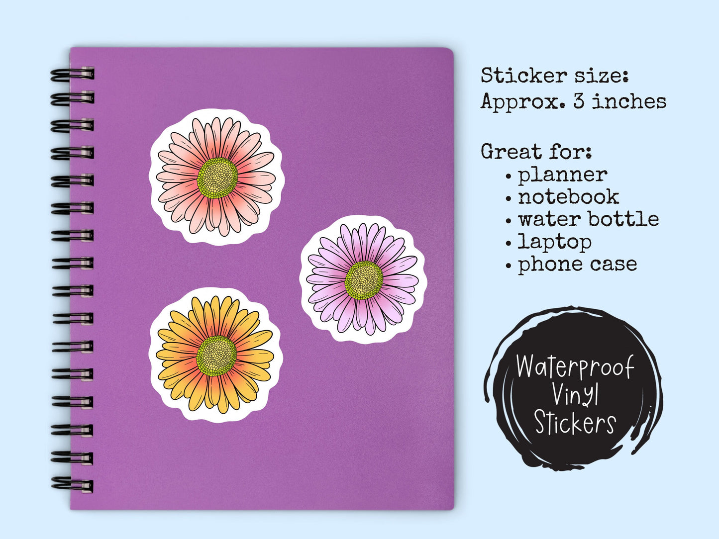 Daisy Flower Sticker