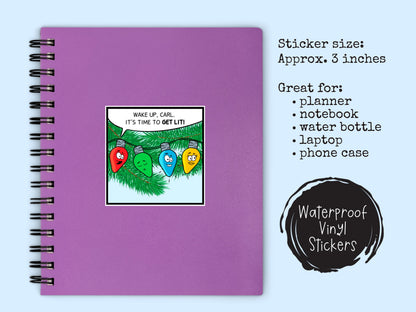 Christmas Light Sticker Christmas Cartoon