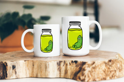 Last Pickle Mug Funny Pickle Cartoon Coffee Cup