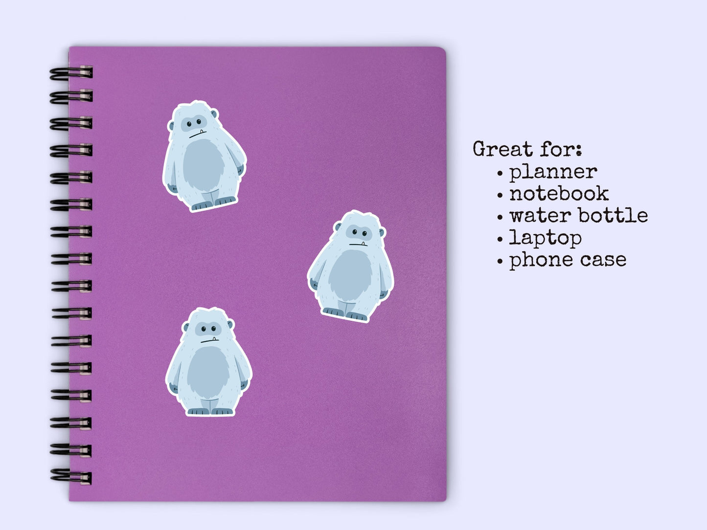 Mini Yeti Sticker Sheet Cute Yeti Cartoon Small Sticker