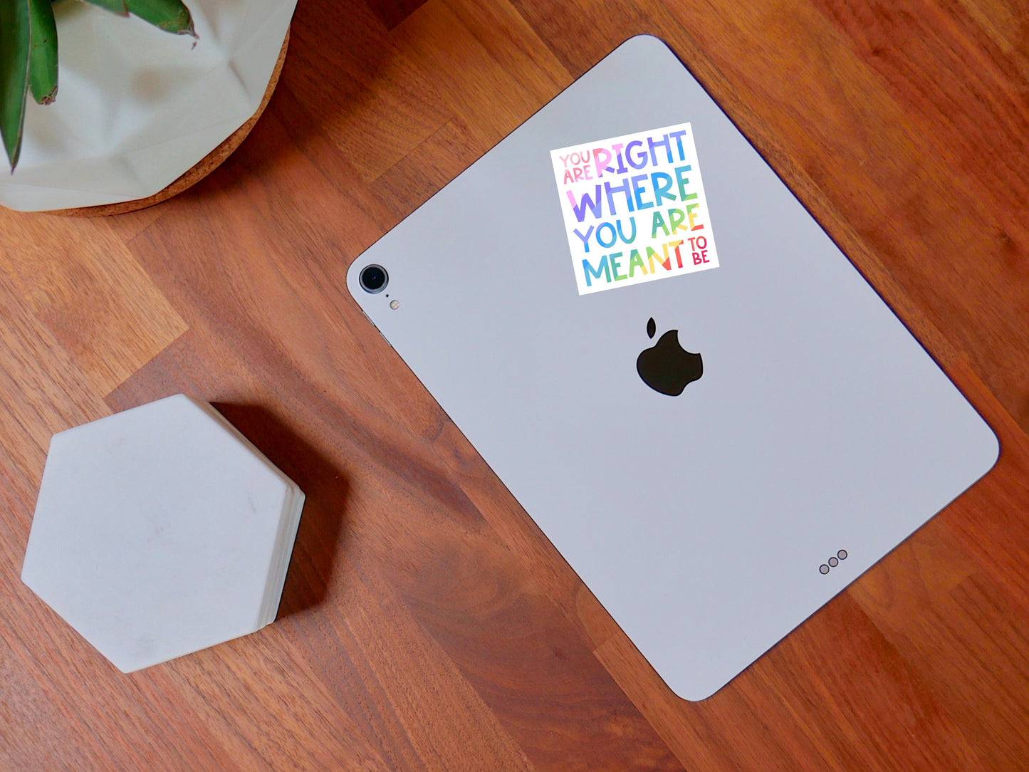 You Are Right Where You Are Meant To Be Sticker Motivational Inspirational