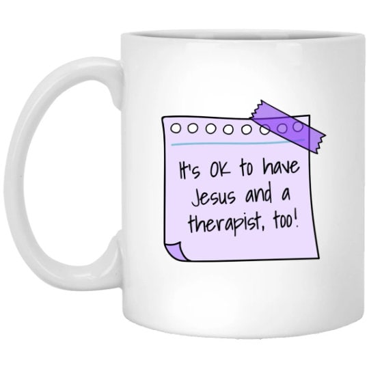 It's OK to Have Jesus Therapist Mug Jesus Faith Gift Christian Mental Health