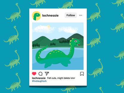 Loch Ness Monster Sticker • Funny Nessie Vinyl Decal • Cryptid Meme Sticker • Waterproof Vinyl Sticker • Cute Nessie Gift