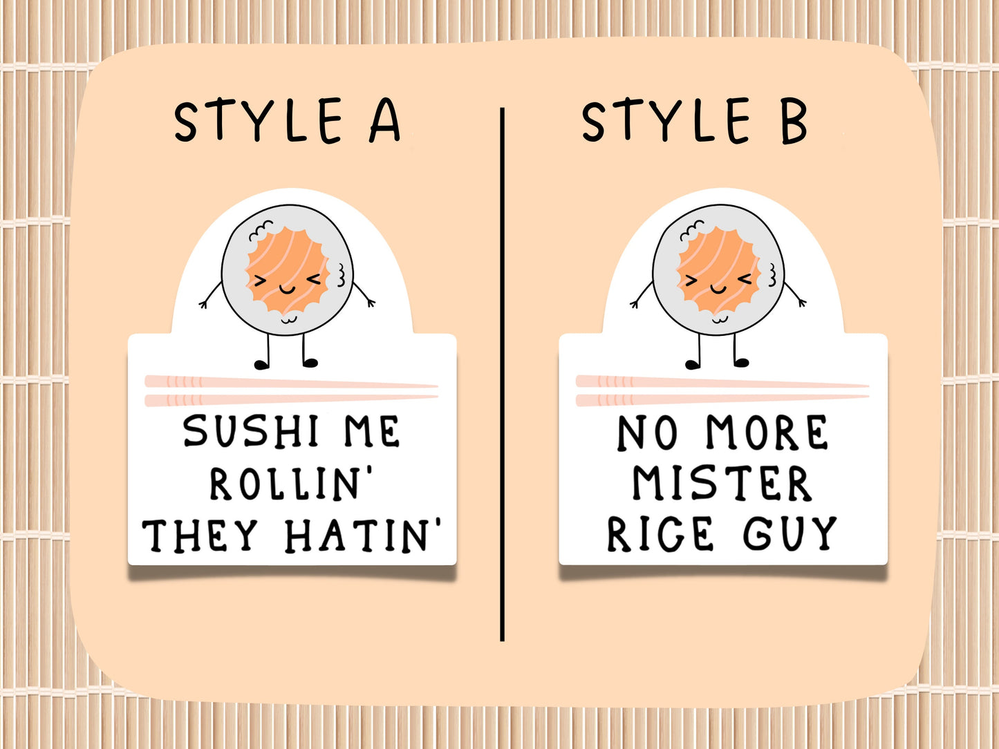 Sushi Sticker Funny Sushi Cartoon