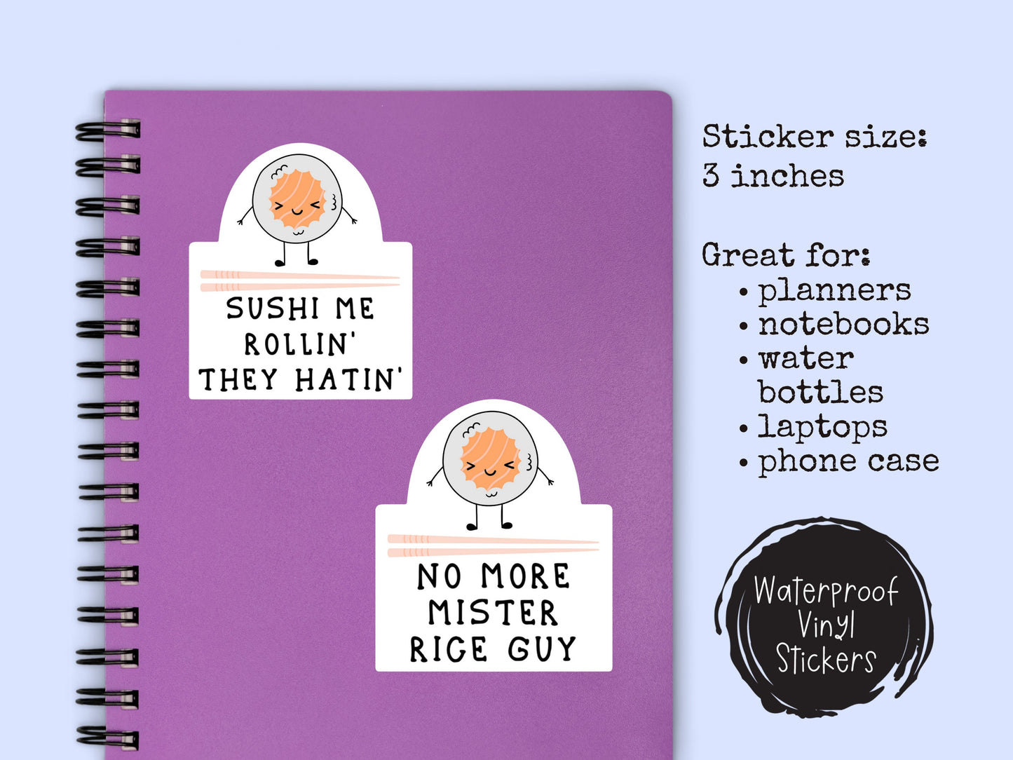 Sushi Sticker Funny Sushi Cartoon