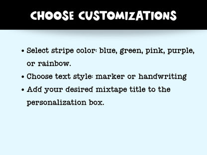 Custom Mixtape Sticker • Personalized Retro Cassette Decal • Waterproof Vinyl Sticker • Vintage Music Gift • 80s 90s Aesthetic