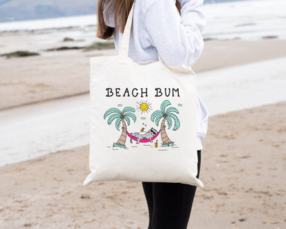 Beach Bum Cat Tote Bag