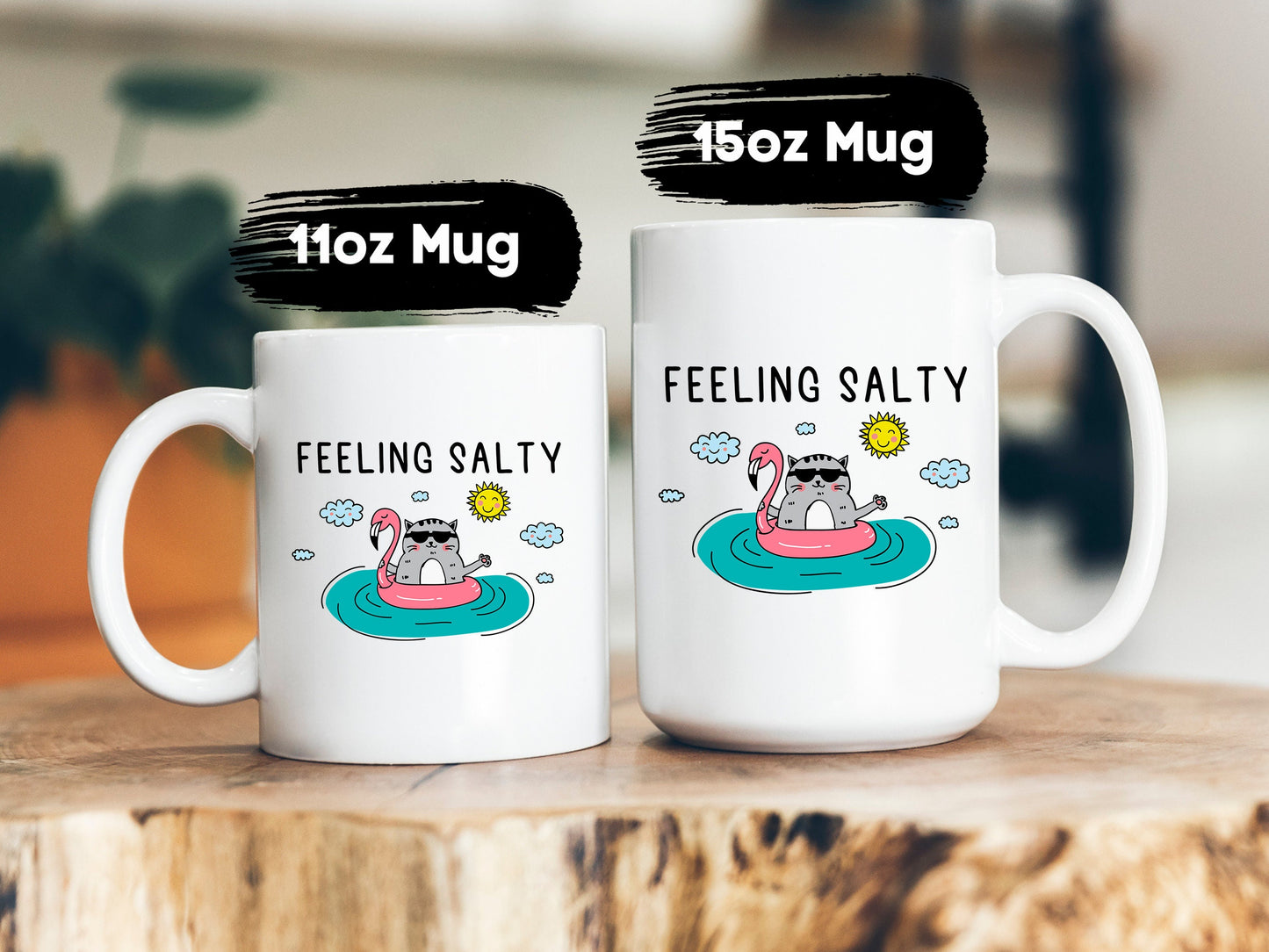 Feeling Salty Mug Cat Coffee Cup For Cat Lover