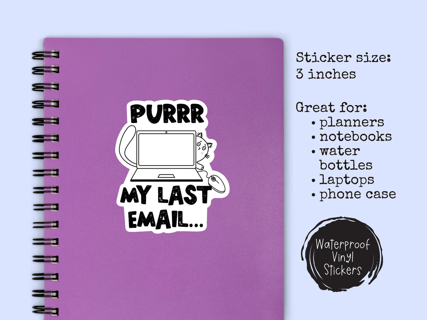 Per My Last Email Sticker Funny Cat Sticker