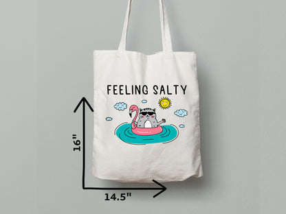 Feeling Salty Cat Tote Bag