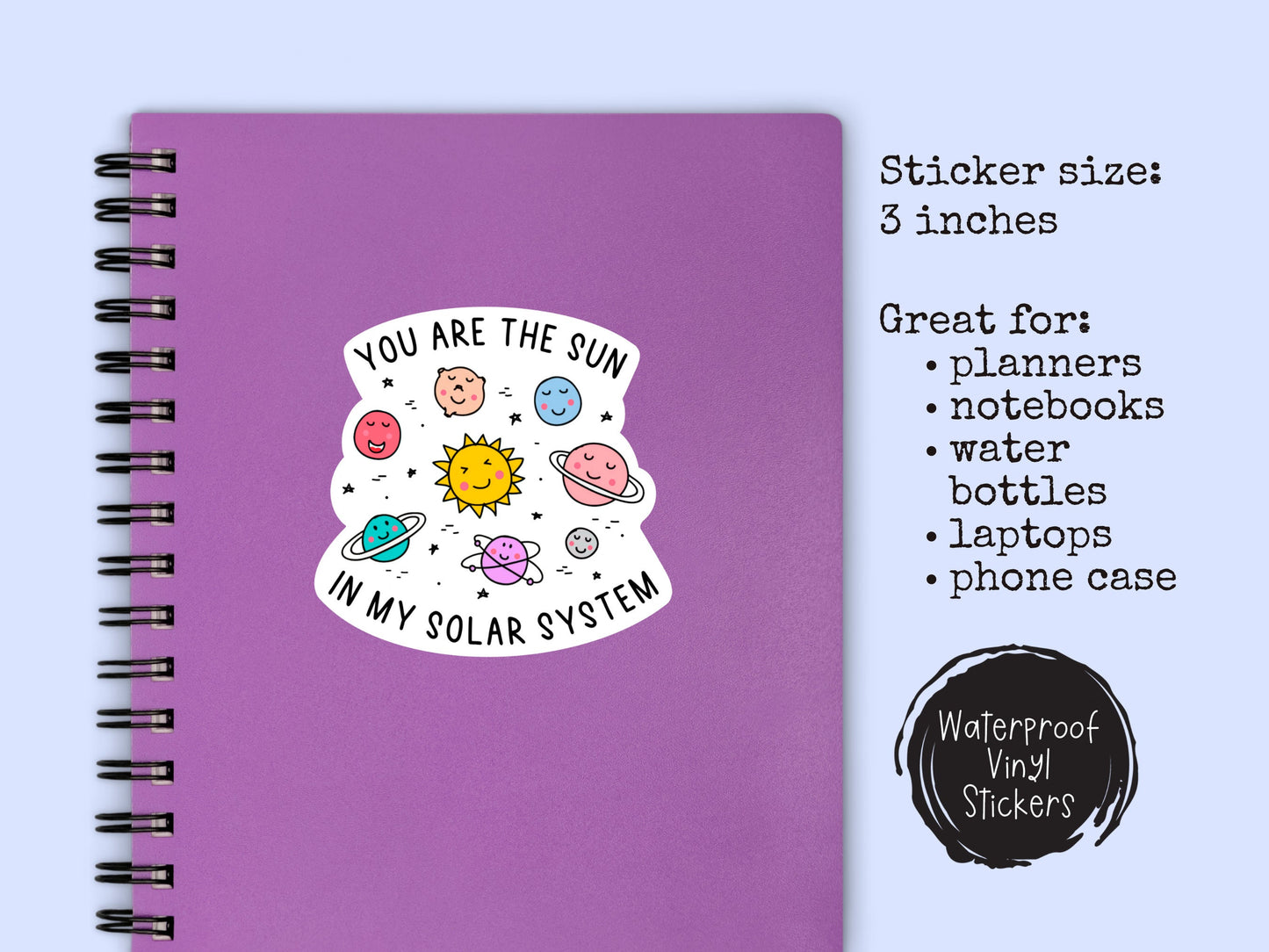 Solar System Sticker Couples Best Friend Sticker