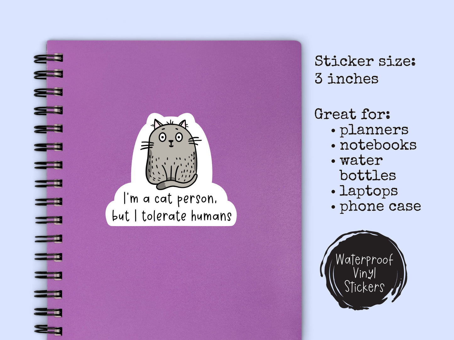 I'm A Cat Person Sticker Funny Cat Sticker