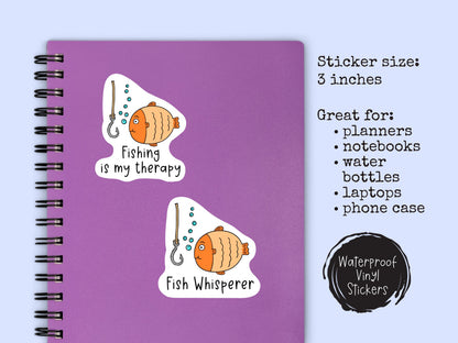 Funny Fishing Sticker • Waterproof Vinyl Fisherman Decal • Angler Humor Sticker • Dad Gift Idea • Fishing Lover Gift