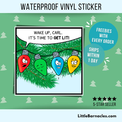 Christmas Light Sticker Christmas Cartoon