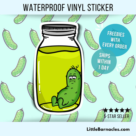 Last Pickle Sticker Funny Dill Pickle Food Sticker