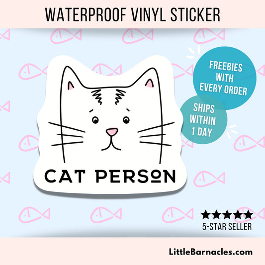 Cat Person Sticker For Cat Lover