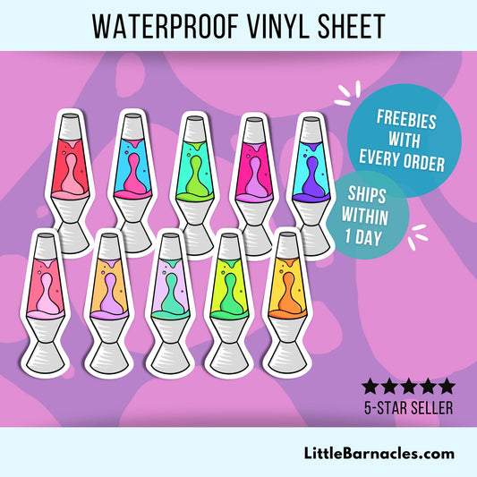 Lava Lamp Sticker Retro 60s Nostalgia Party Favor