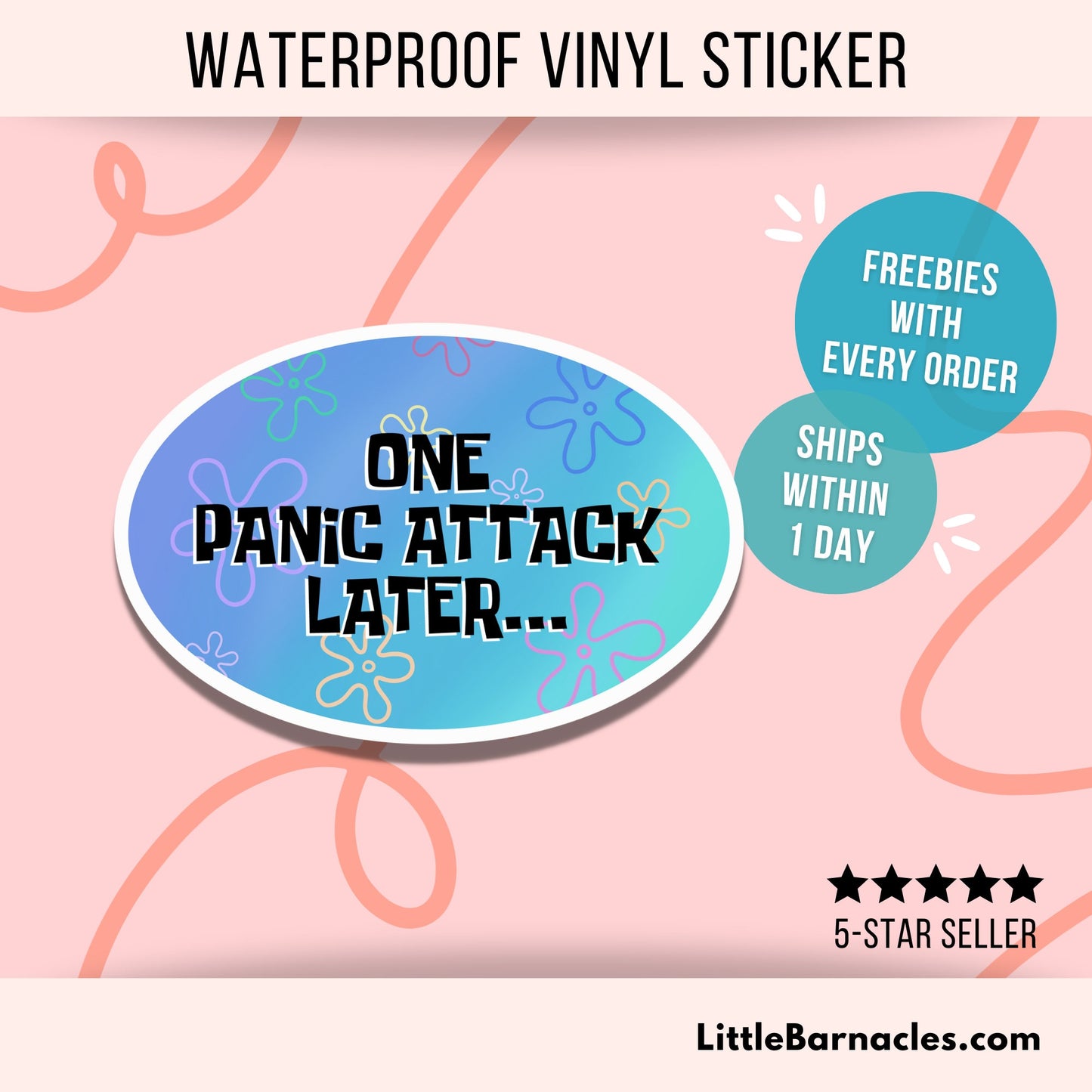 Panic Attack Sticker Anxiety Sticker Mental Health Therapy