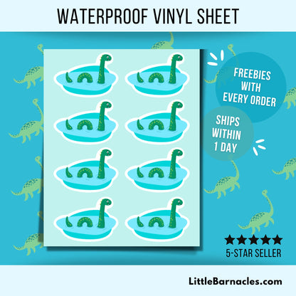 Mini Loch Ness Monster Sticker • Waterproof Vinyl Nessie Decal • Cute Cryptid Sticker • Mythical Creature Gift • Laptop Water Bottle