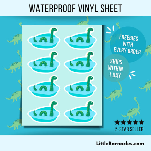 Mini Loch Ness Monster Sticker For Nessie Lover Loch Ness Waterproof Vinyl Cryptid Cute Tiny Planner Sticker