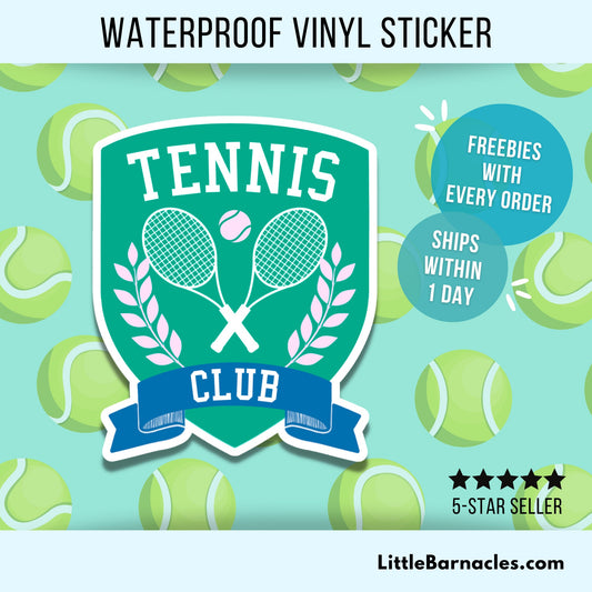 Tennis Club Sticker Tennis Player Country Club