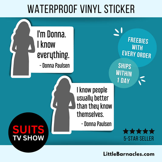 Donna Paulsen Sticker Suits TV Show Donna Quote Attorney Law