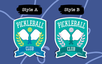 Pickleball Club Sticker • Waterproof Vinyl Sports Decal • Pickleball Lover Gift • Paddle Sport Sticker • Laptop Water Bottle