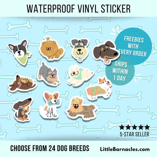 Mini Dog Stickers For Dog Lover Small Sticker