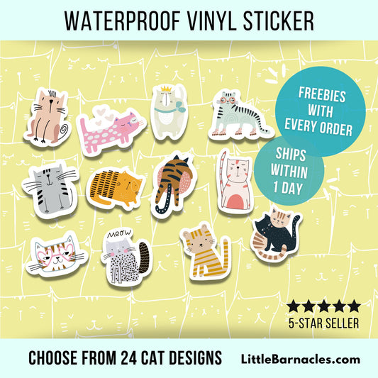Mini Cat Stickers Cat Lover Tiny Kitty Sticker
