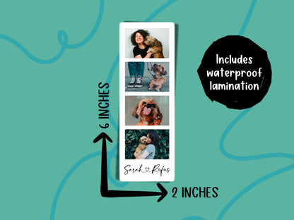 Custom Photo Booth Bookmark • Personalized Book Lover Gift • Custom Couples Bookmark • Best Friend Reader Gift • Bookish Keepsake