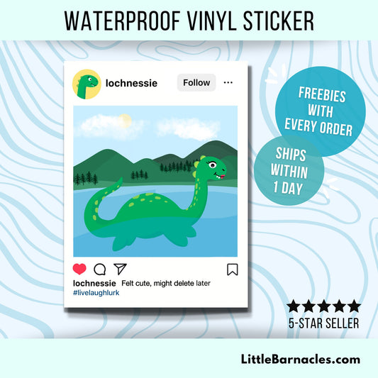 Instagram Profile Loch Ness Sticker For Nessie Lover Loch Ness Monster