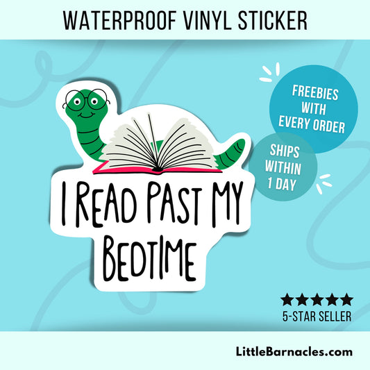 Bookworm Sticker for Book Lover
