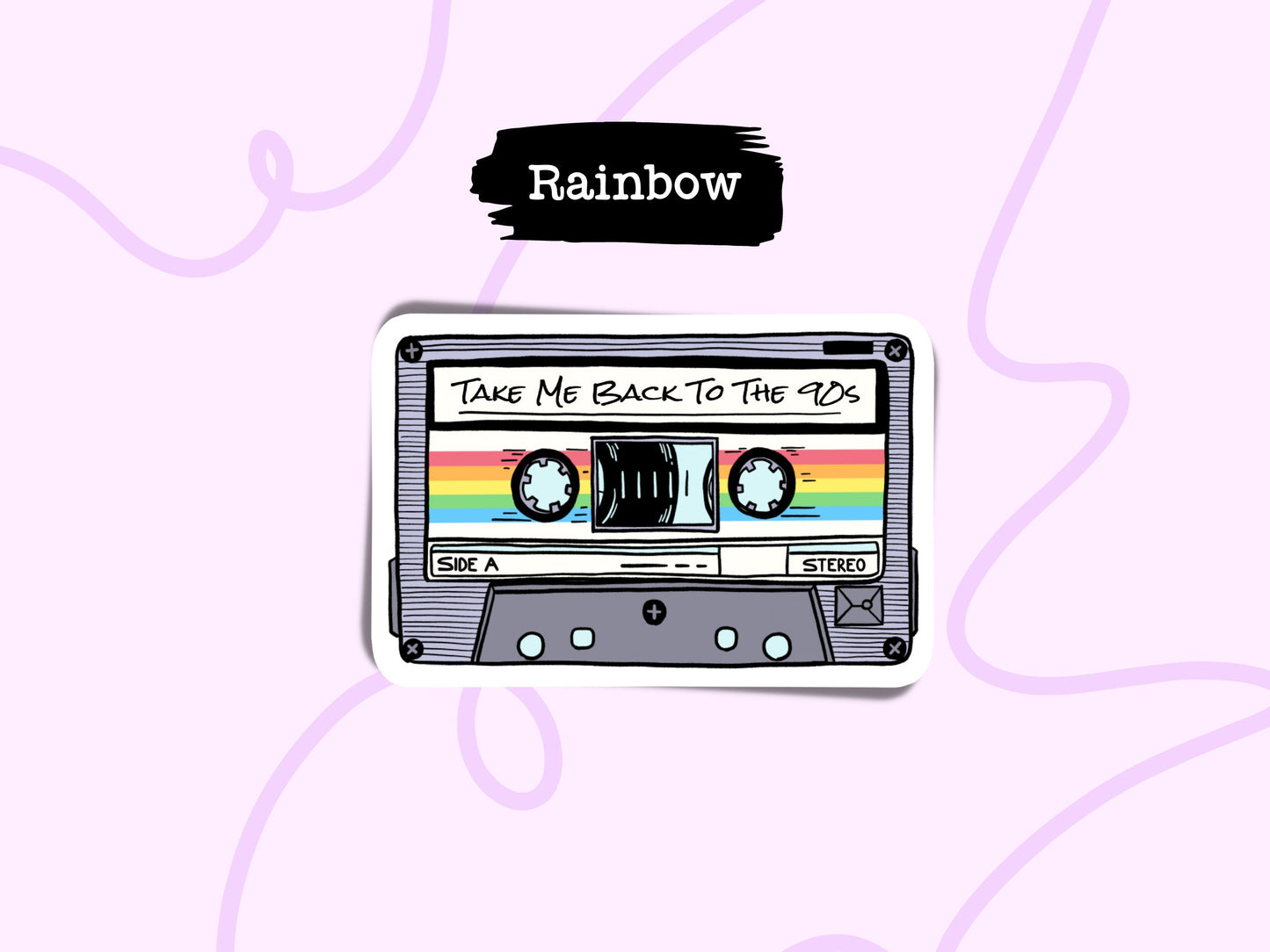 Mixtape Sticker Funny Retro 90s Cassette Tape Sticker